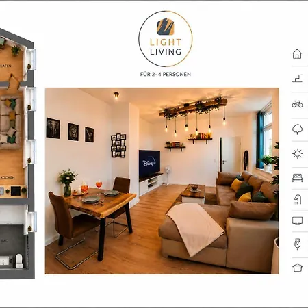 아파트 Casa Clara - Helle 2-zi-whg Nahe Uniklinik & Zentrum, Kueche Und Smarttv